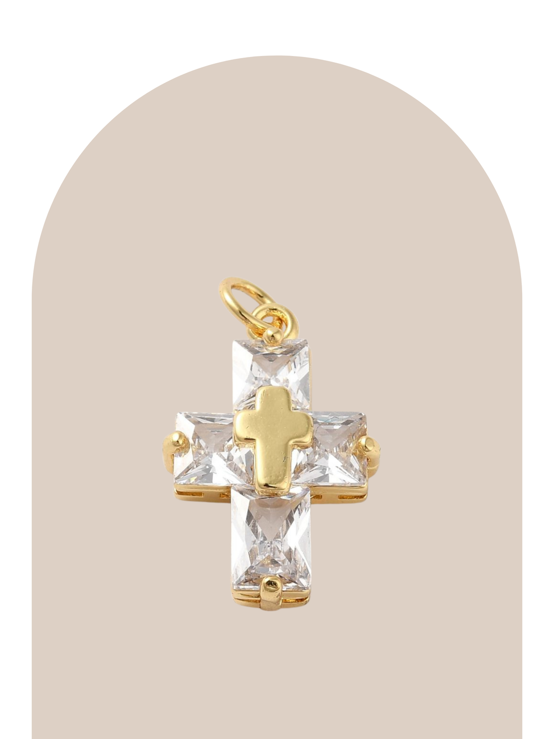 Crystal Cross Charm