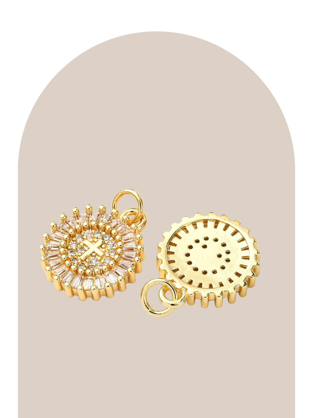 Gold Plated Delicate Cross Charm