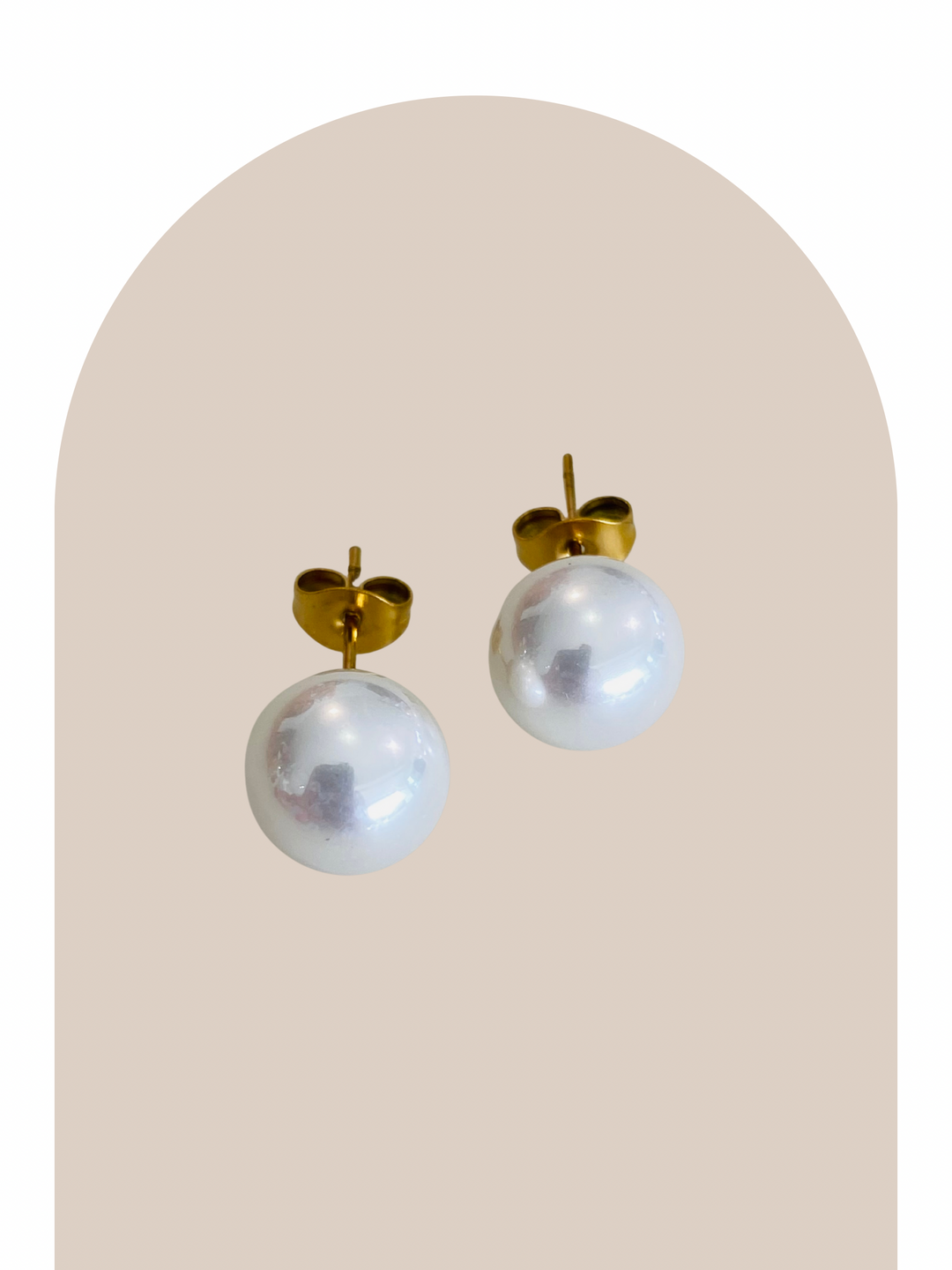 Gold Plated Pearl Stud