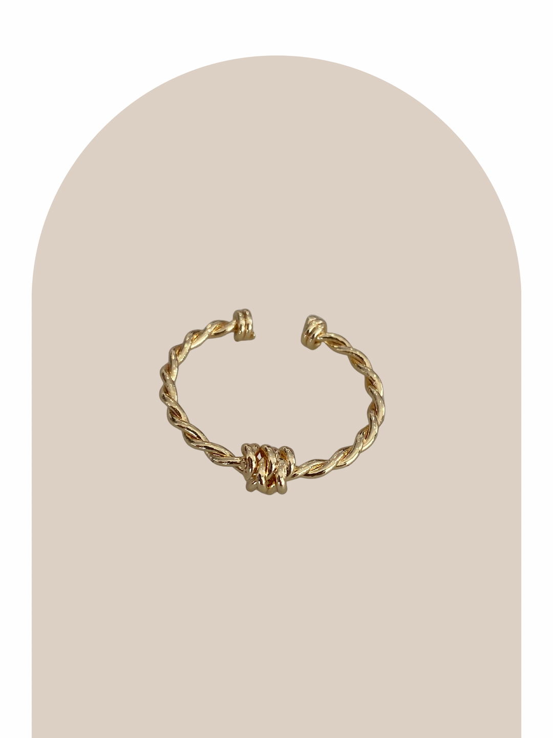 Gold Plated Knot Open Ring