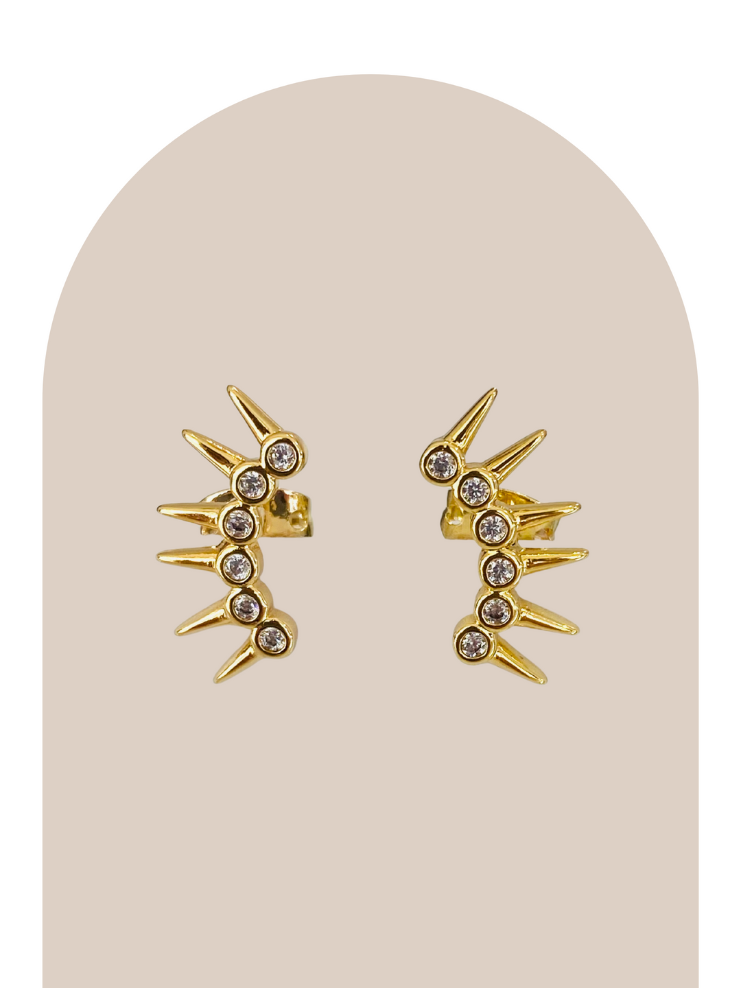 Gold Plated Spike Earring
