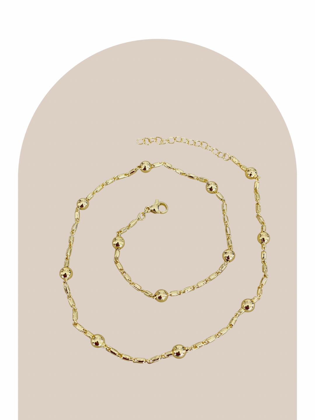 Gold Plated Large Ball Anna Necklace