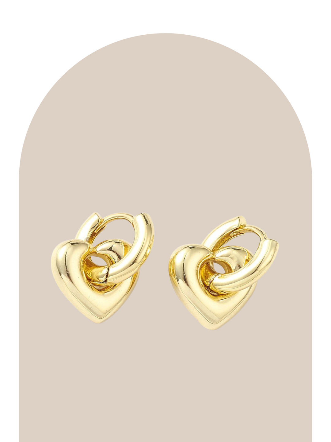 Gold Plated Mini Heart Huggies