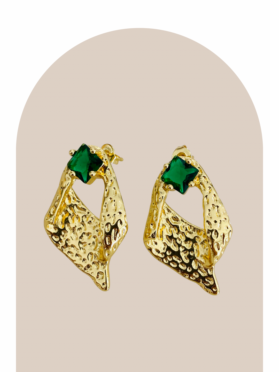 Emerald Texture Earrings