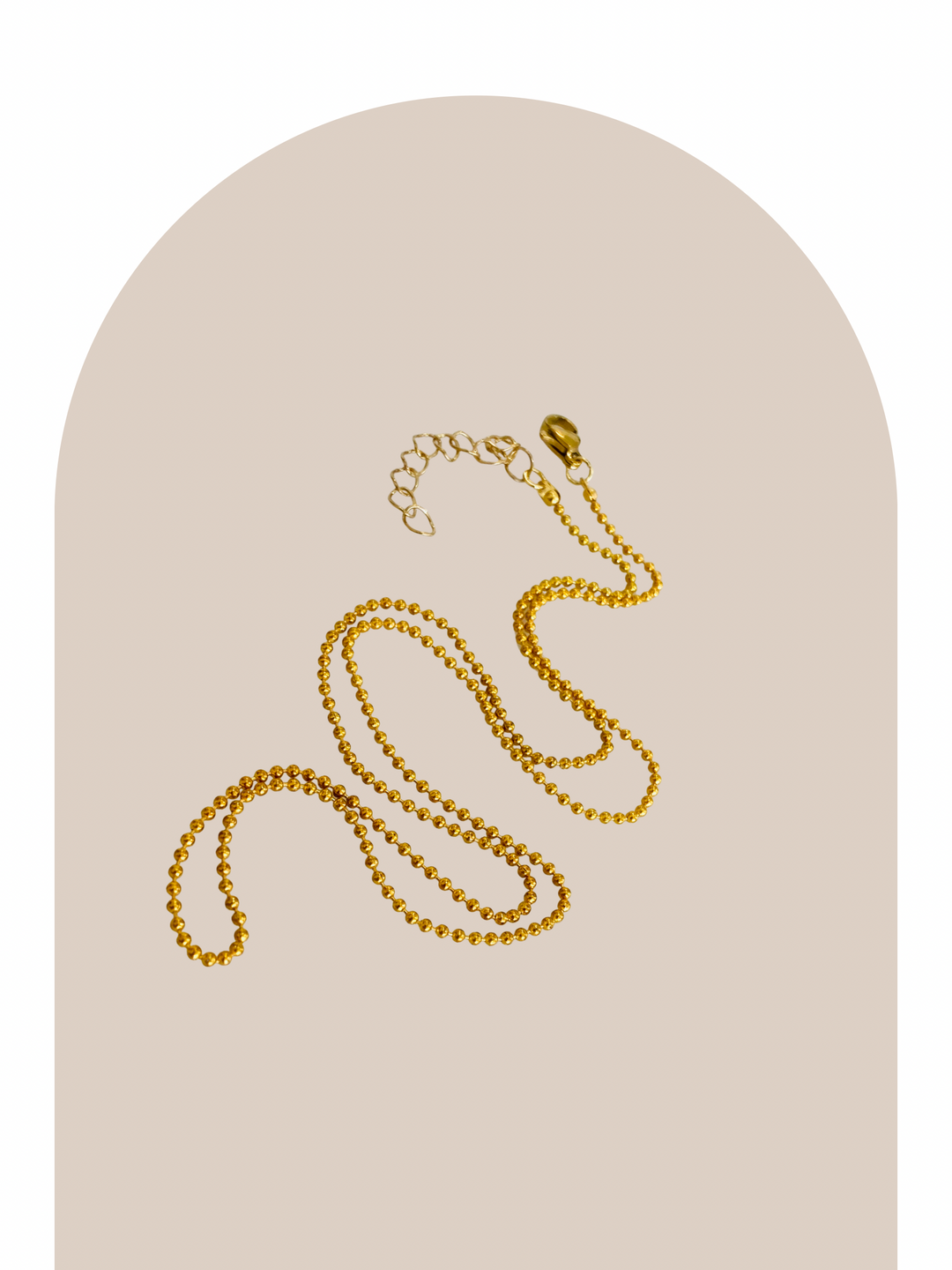 Gold Plated Yellow Gold Mini Beaded Necklaces