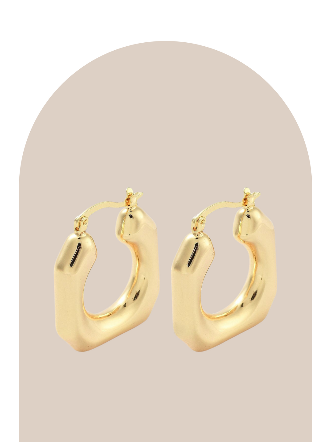 Abstract Hoops Earrings