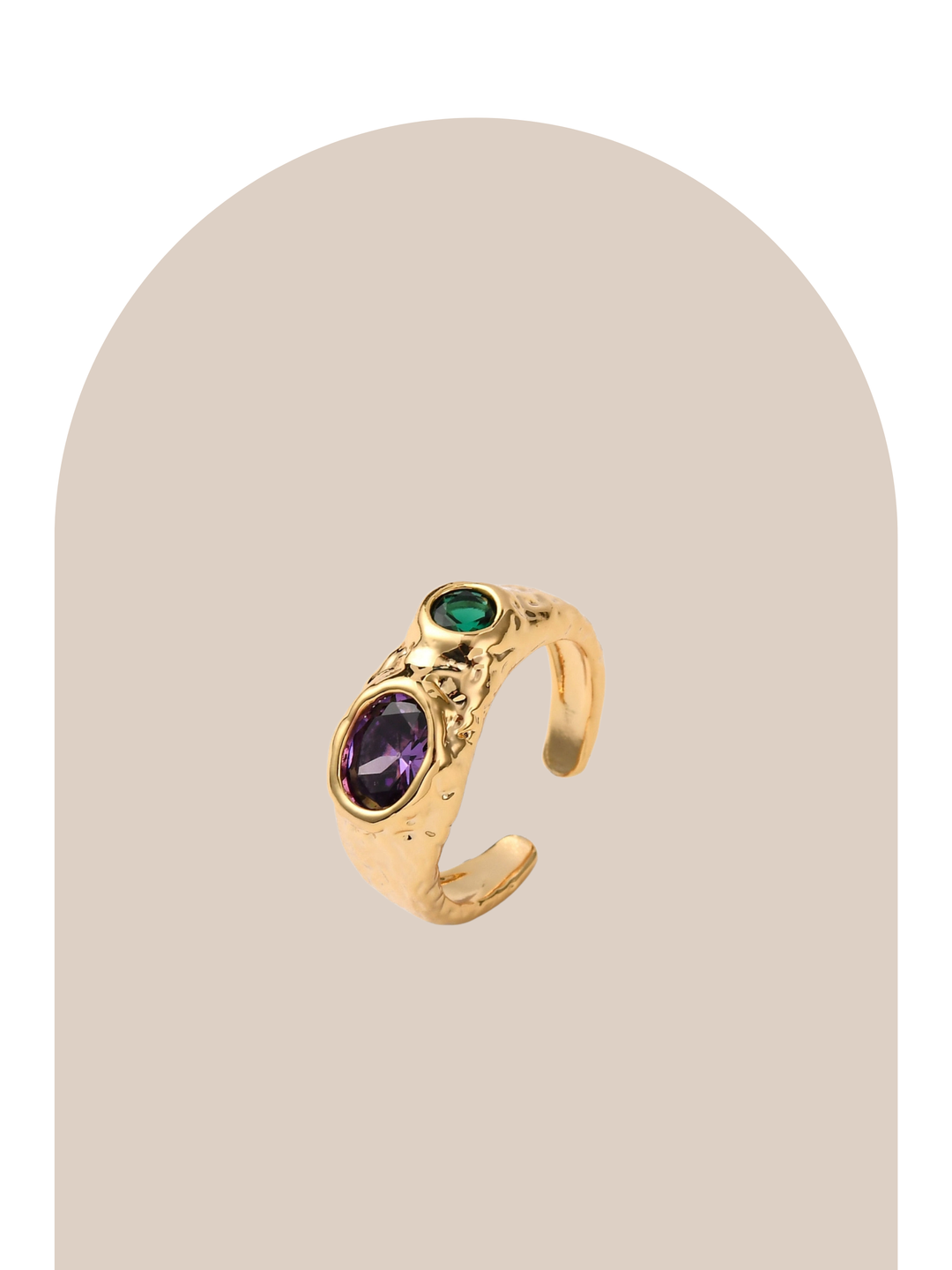 Gold Plated Abstract Ring