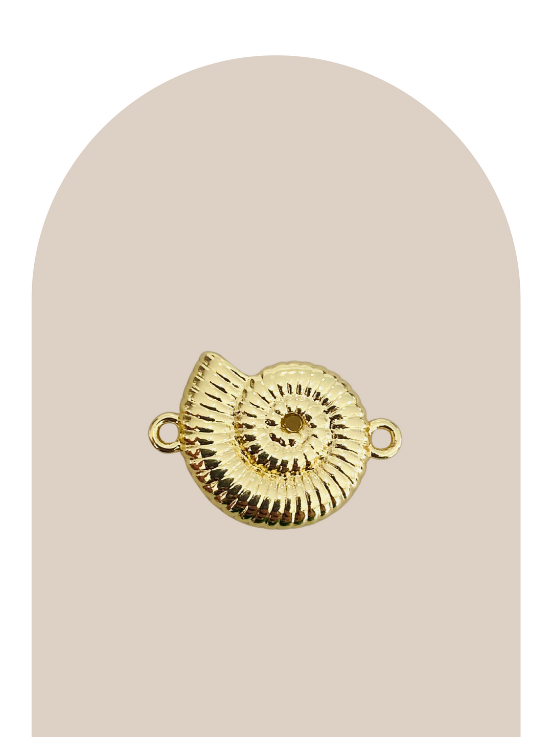 Gold Plated Seashell Conector Charm