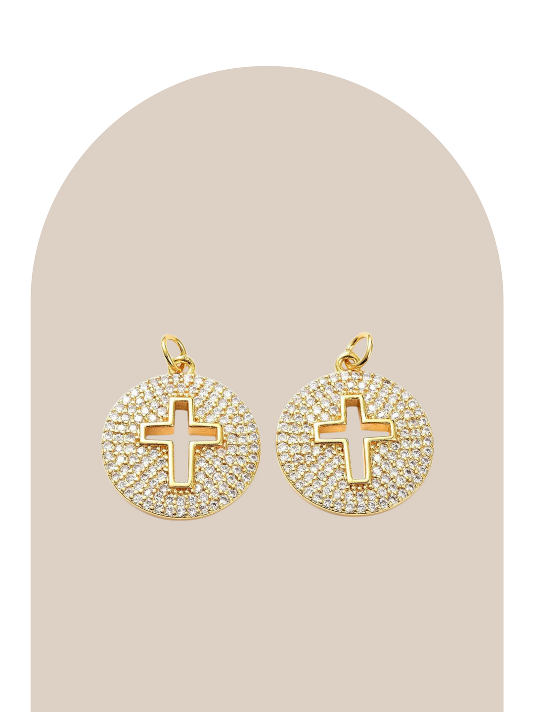 Rhinestone Cross Charm