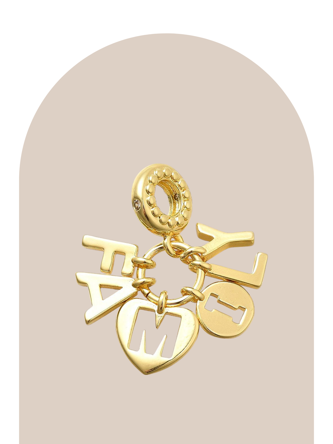Gold Plated Family Charm