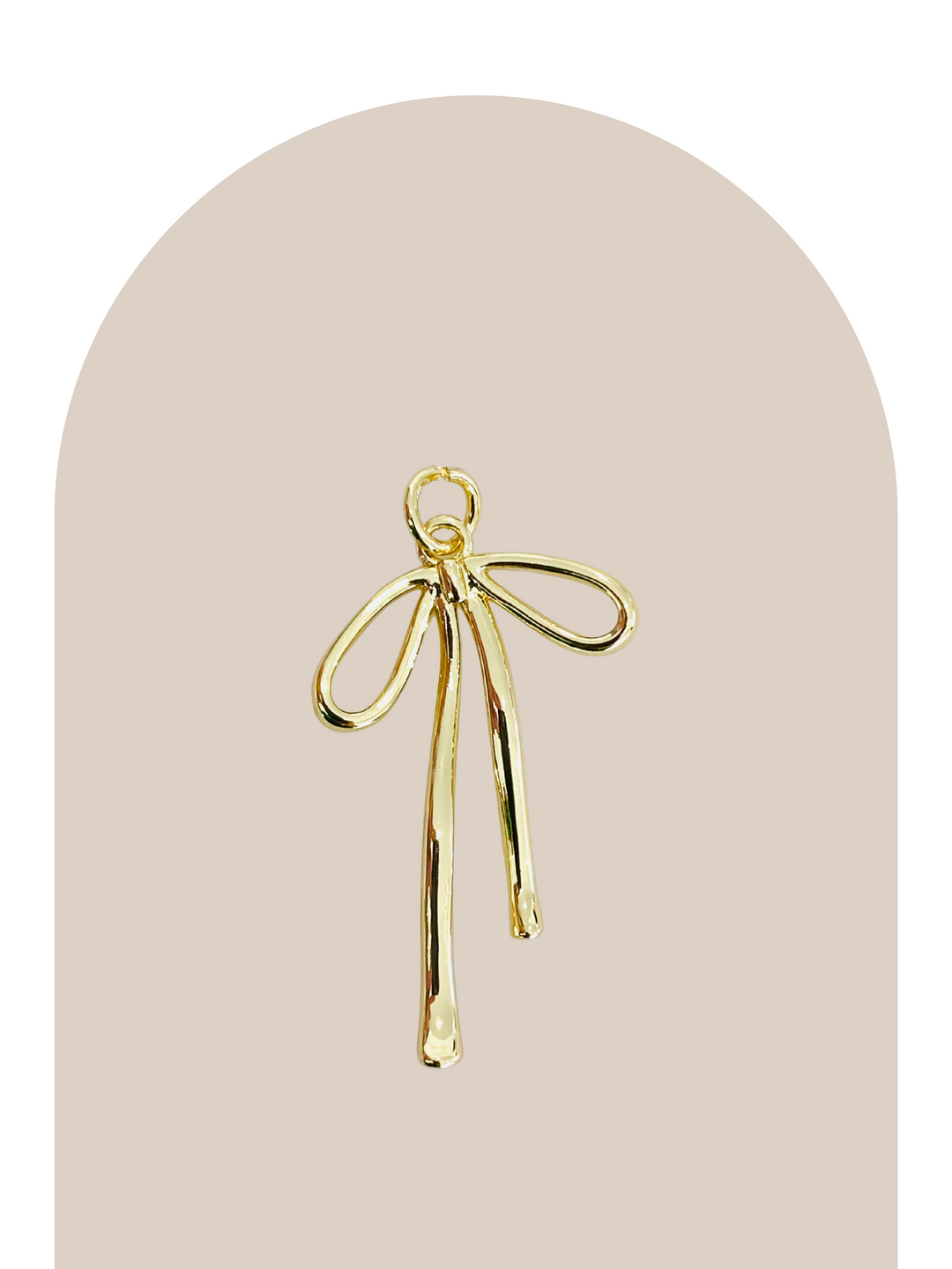 Gold Plated Bow Charm