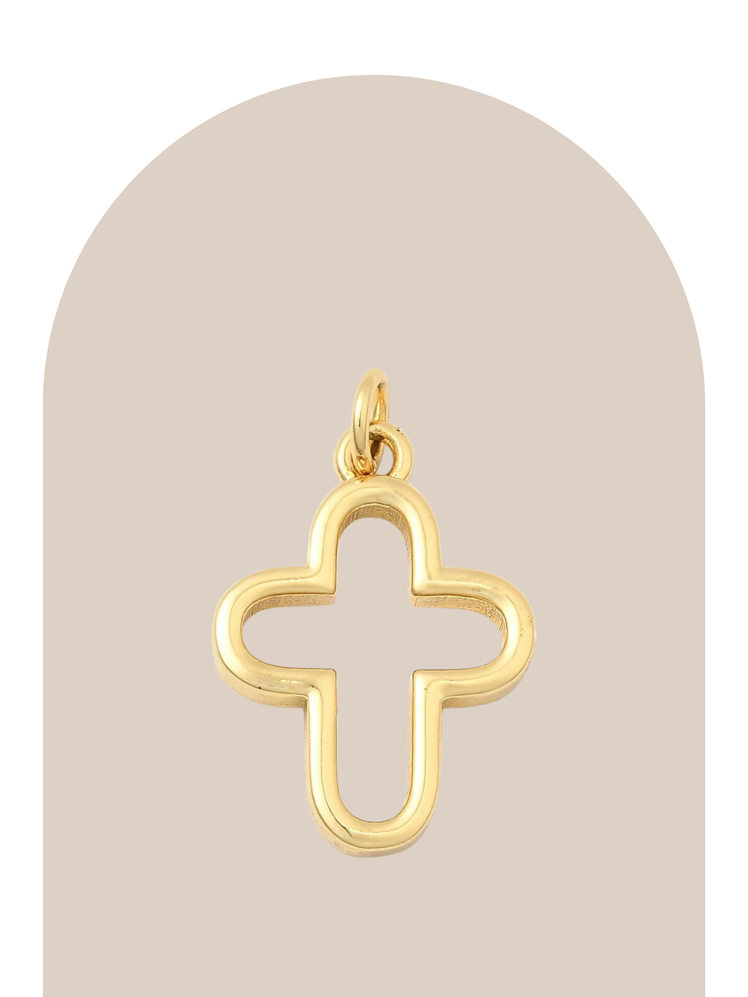 Gold Plated Open Cross Charm