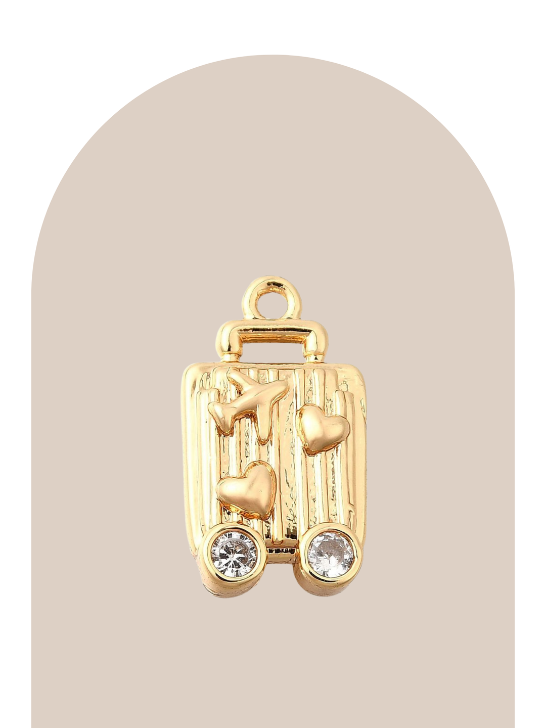 Gold Plated Suitcase Charm