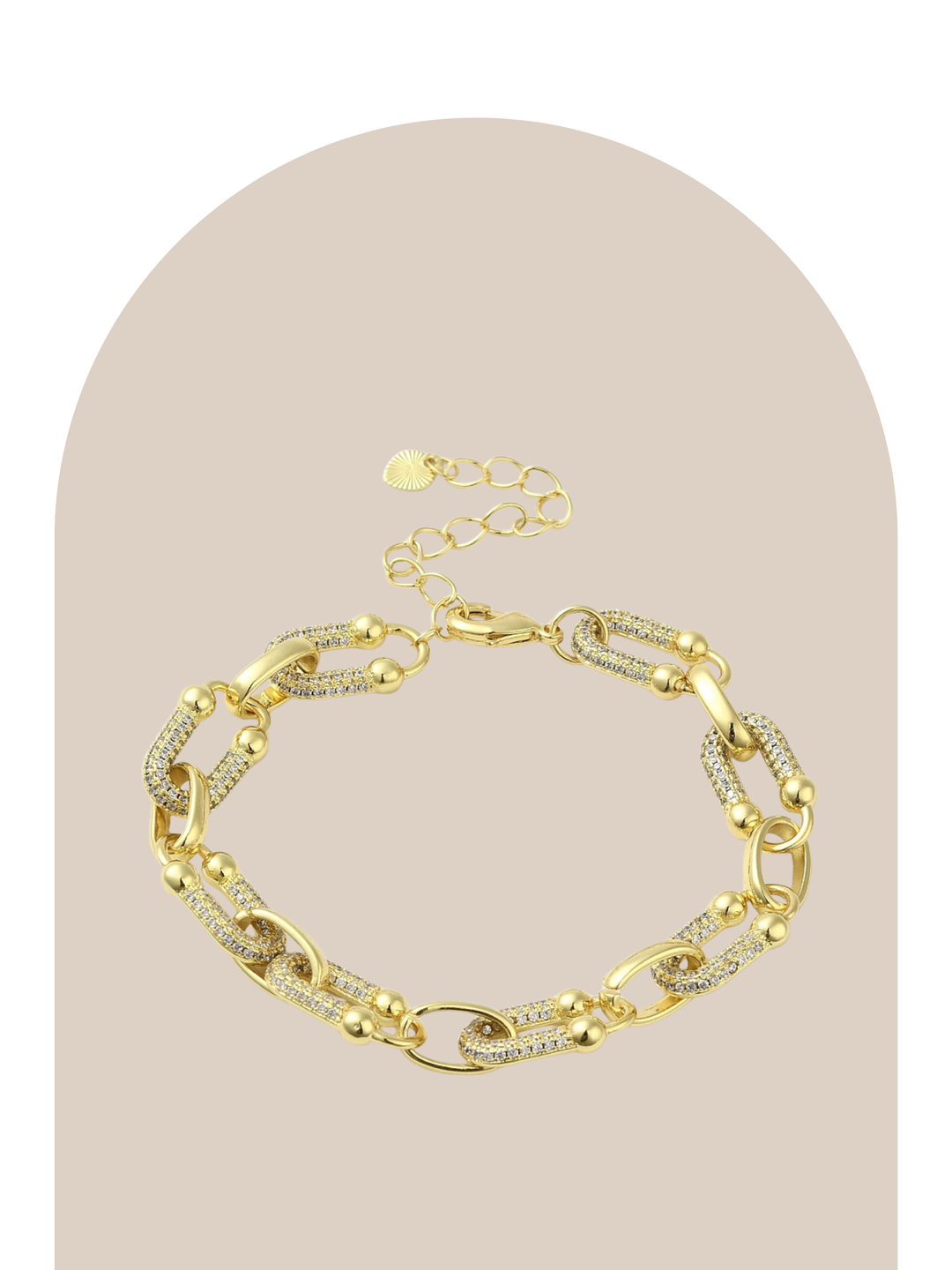 Gold Plated Shiny Chain Bracelet