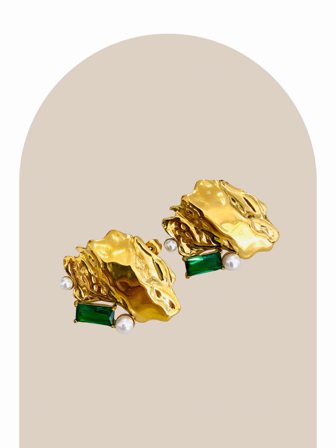 Gold Plated Fancy Abstract Earrings