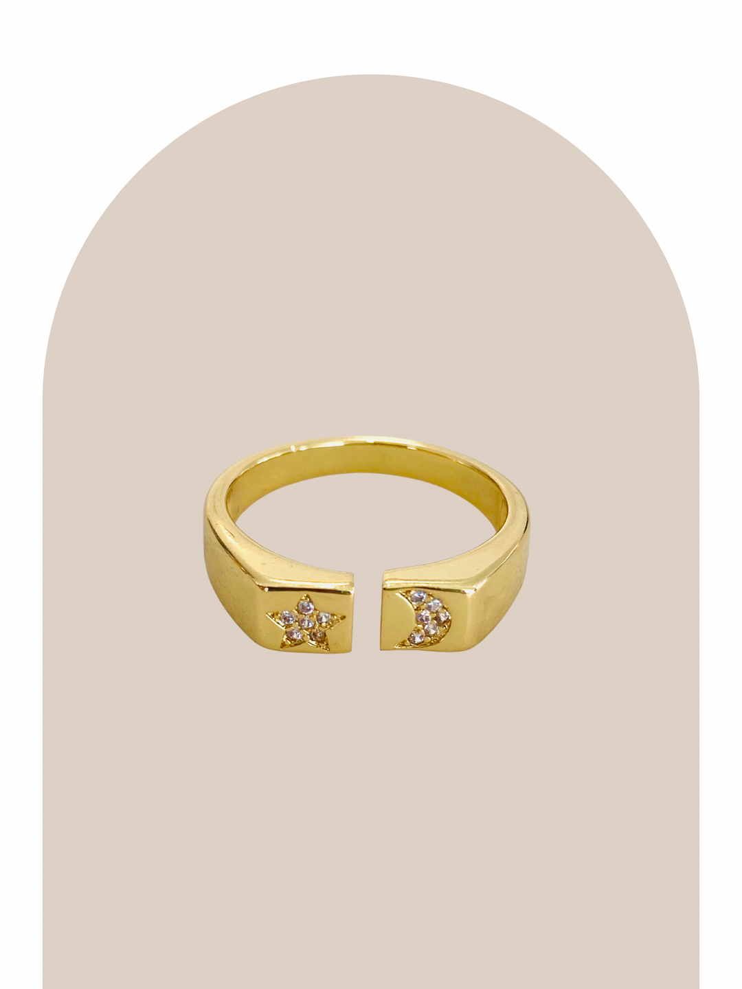 Moon & Star Ring