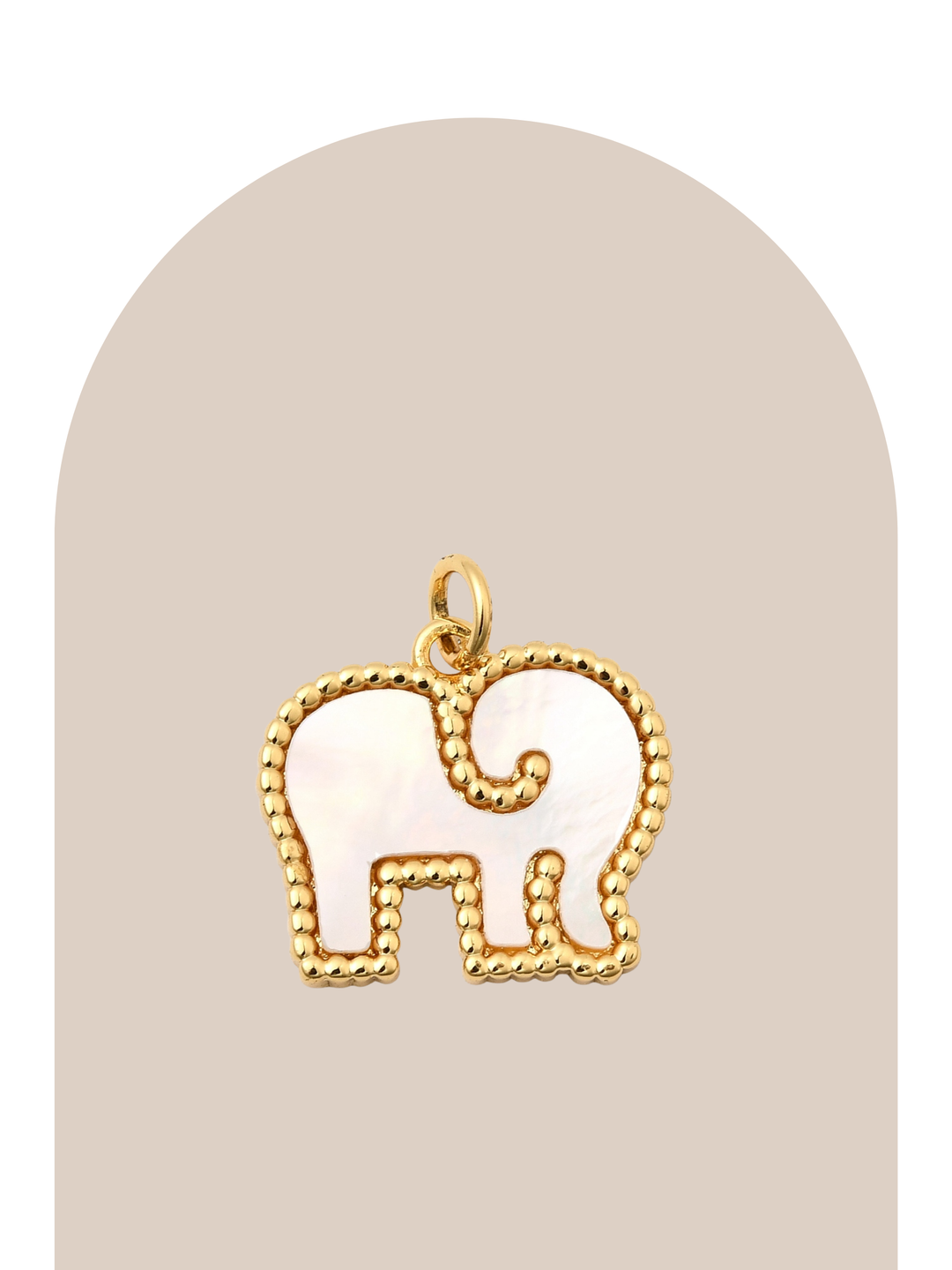 Gold Plated Mother of Pearl Charm