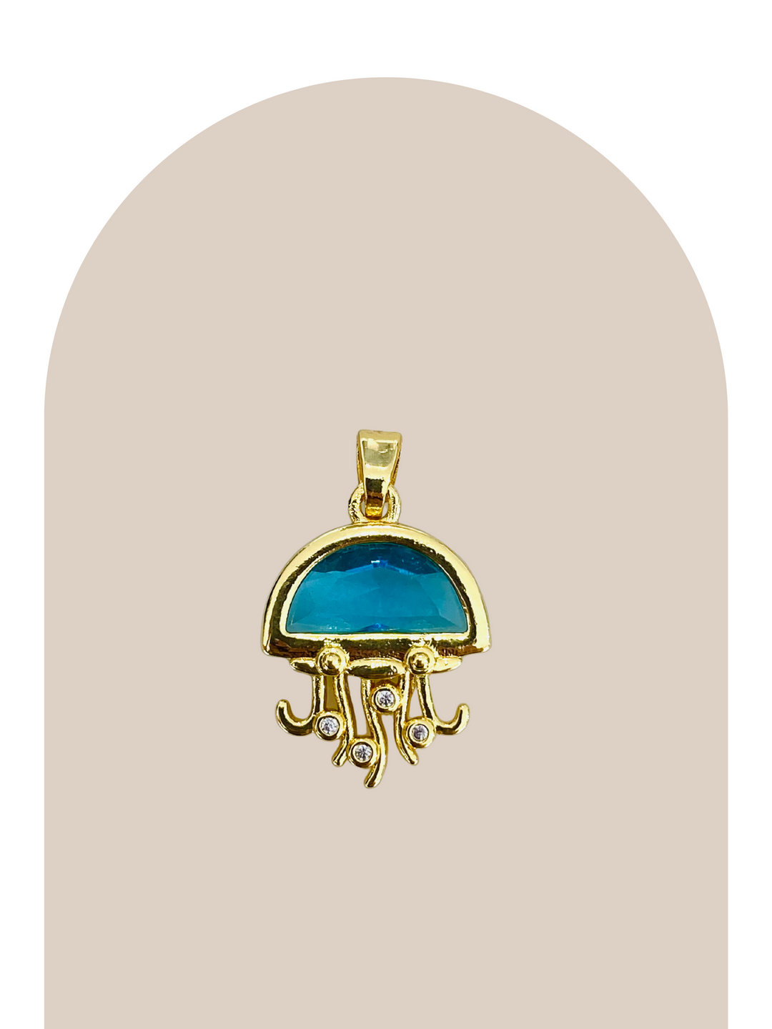 Gold Plated Jellyfish Charm