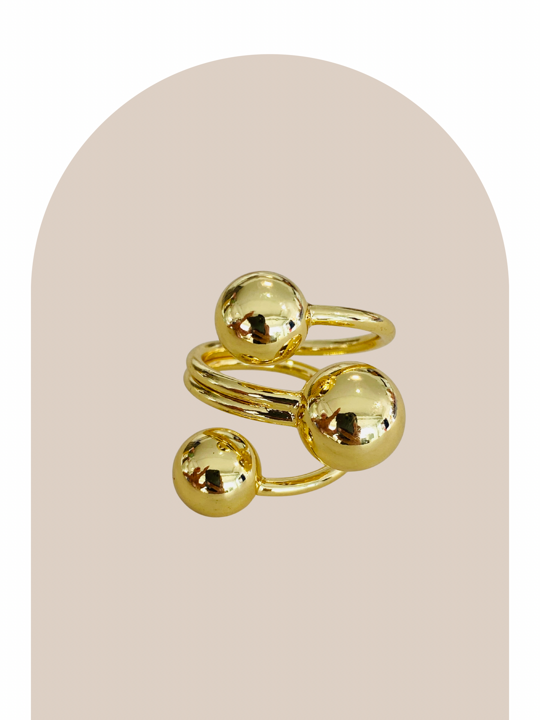 Gold Plated Adjustable Valentina Ring