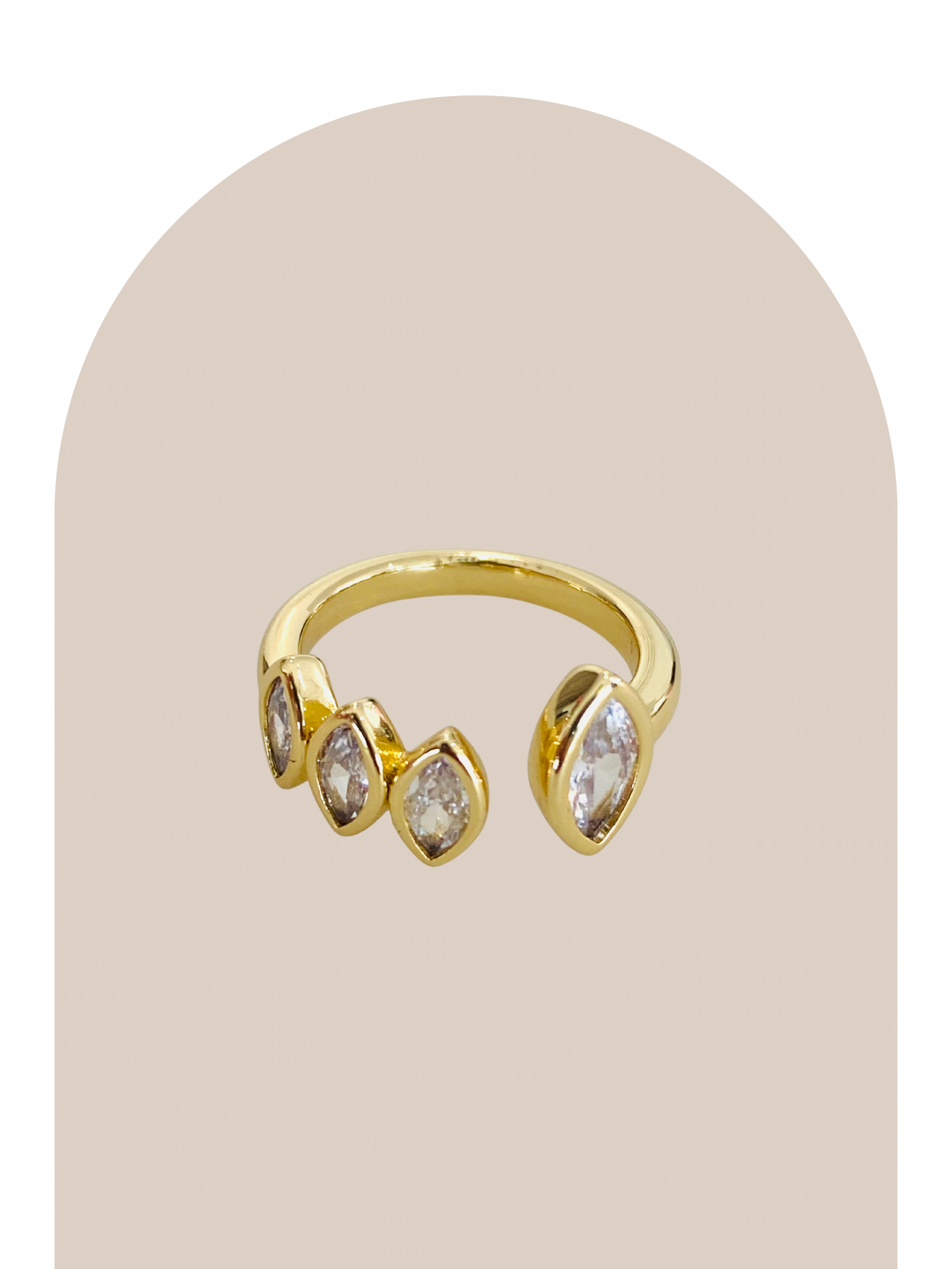 Crystal Leaves Ring