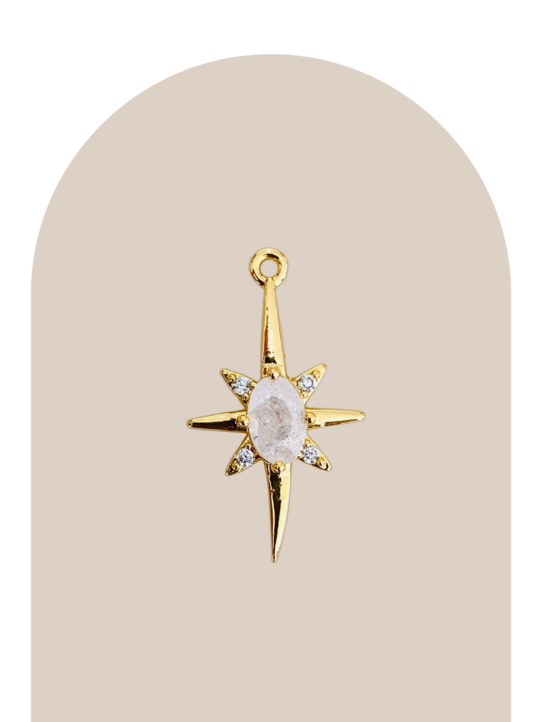 Gold Plated Zirconia Charm