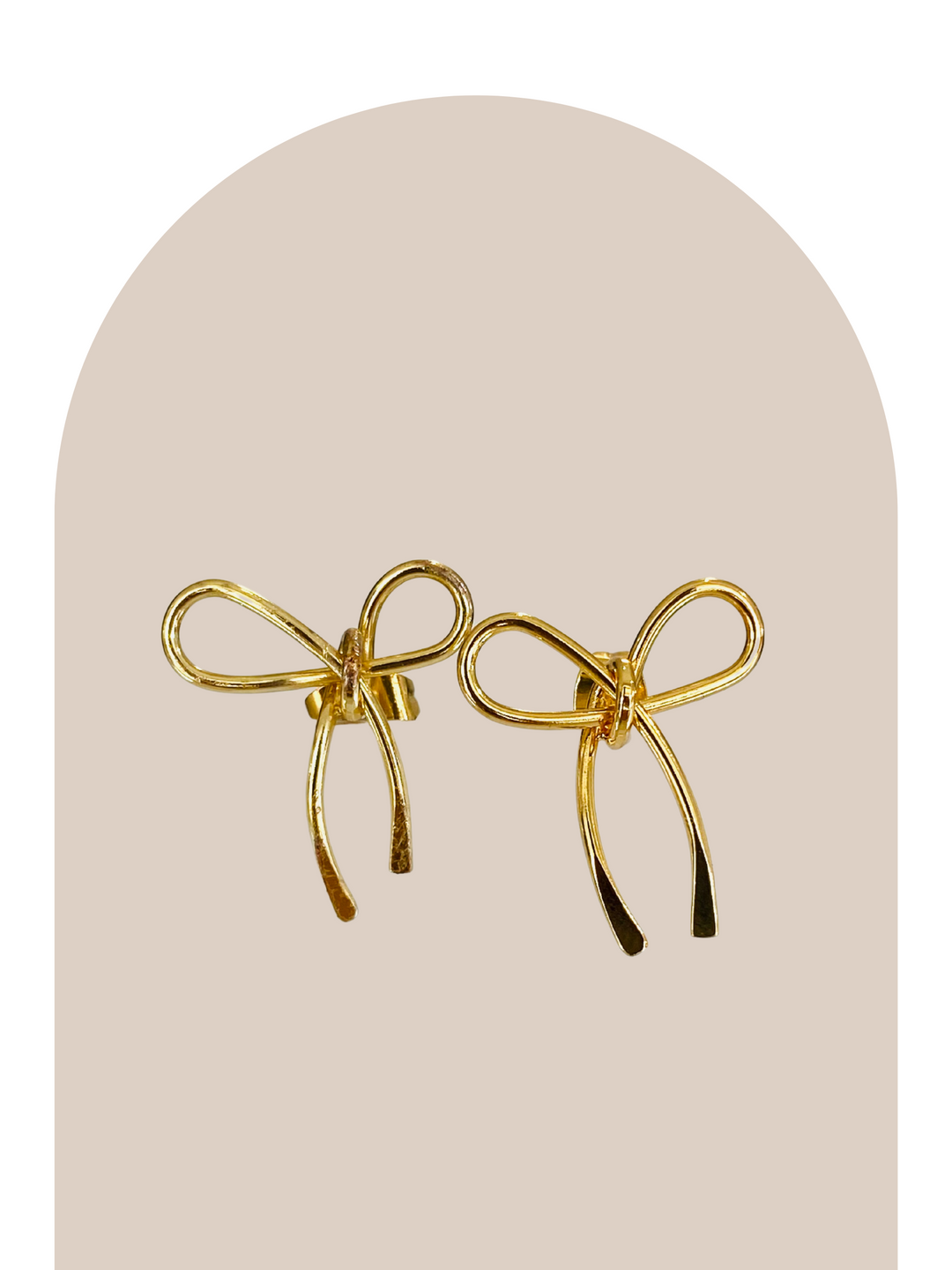 Gold Plated Bow Earring