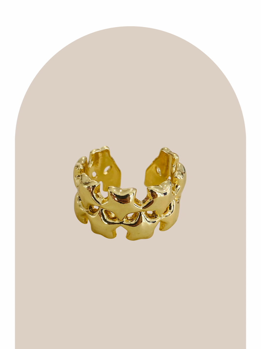 Gold Plated Stars Ring