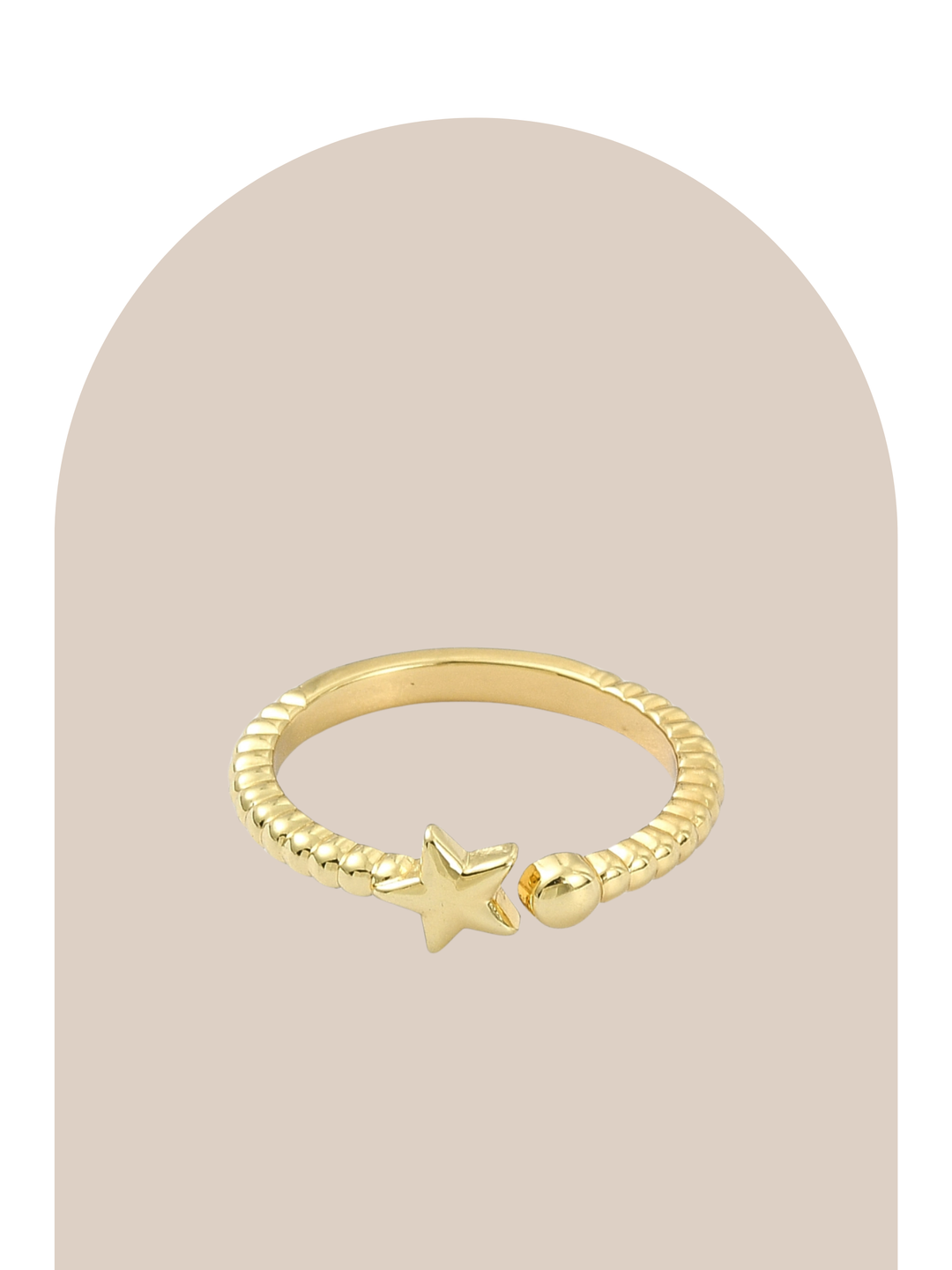 Gold Plated Mini Star Ajustable Rings