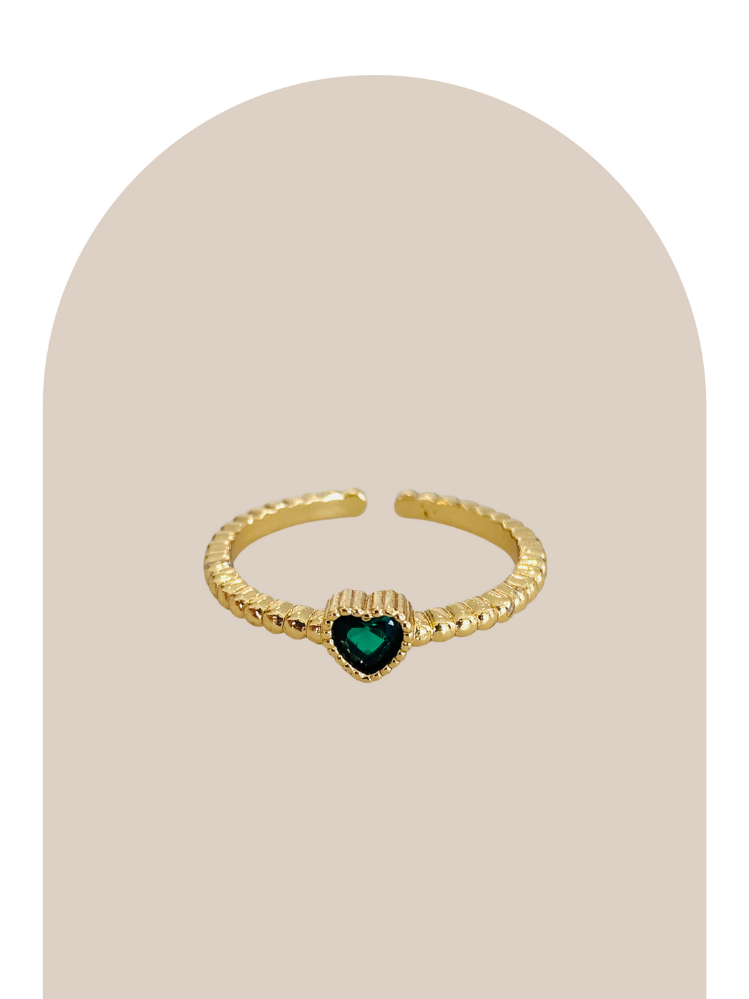 Emerald Heart Ring