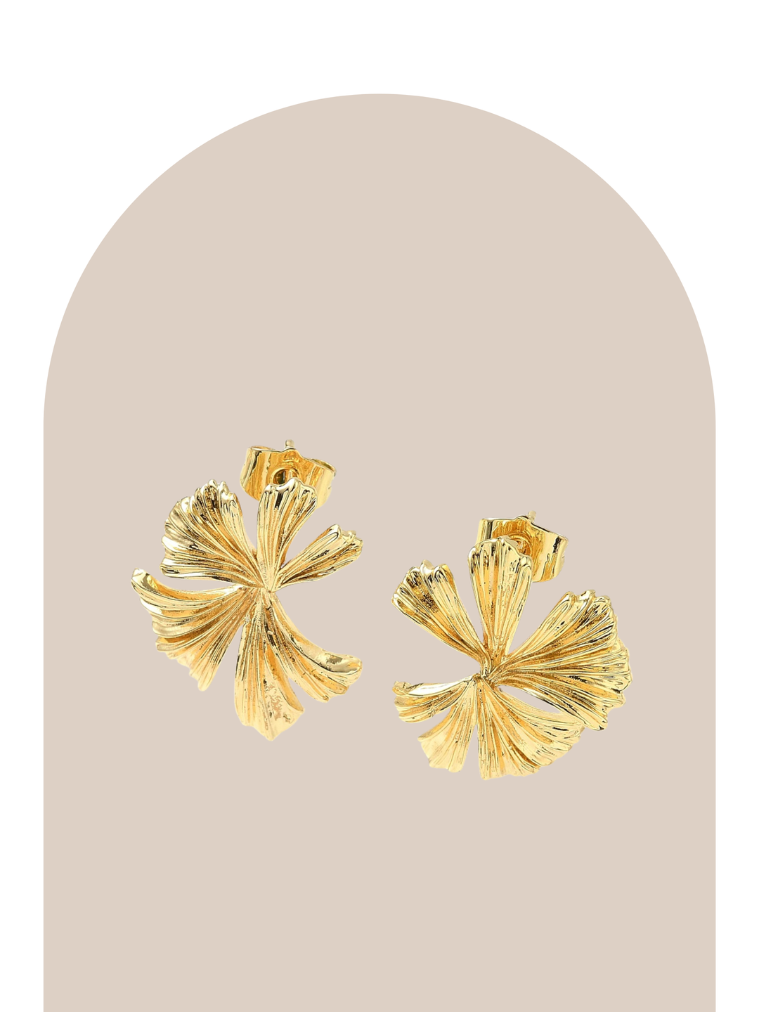 Gold Plated Flower Earrings