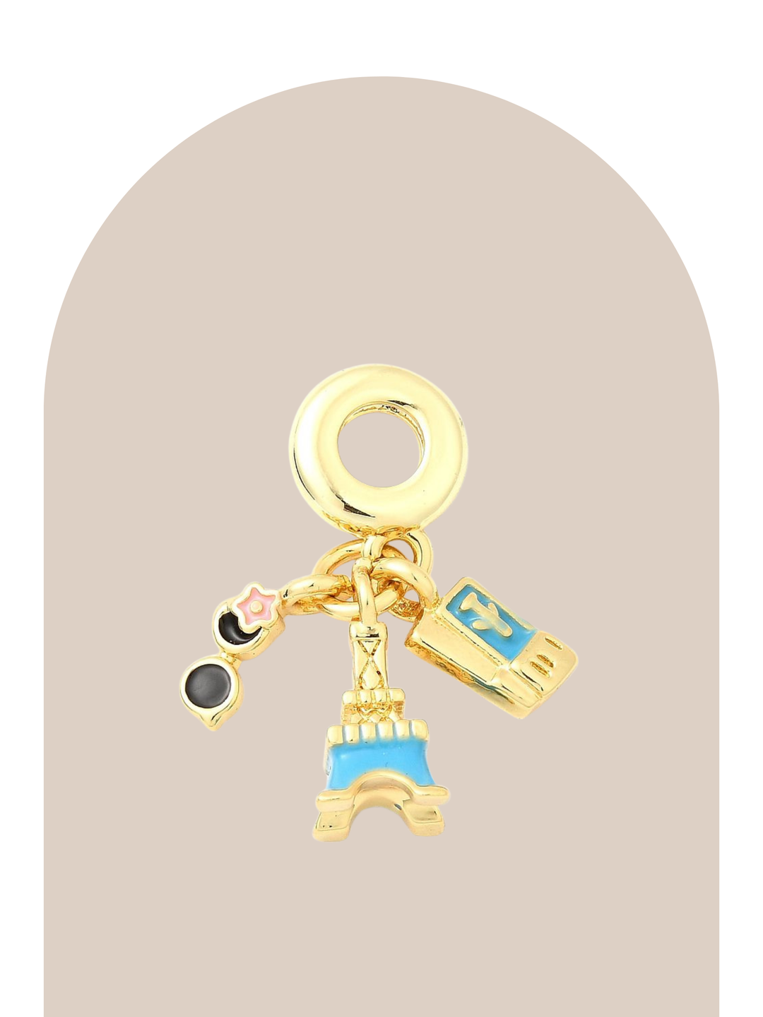 Gold Plated Paris Charm