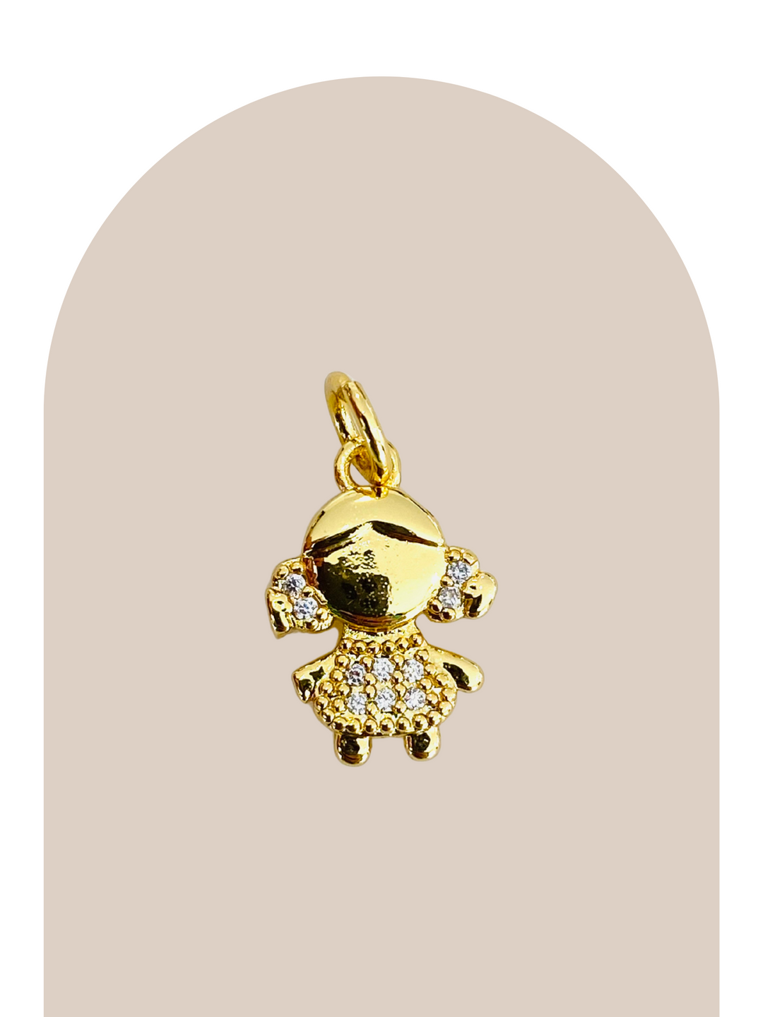 Gold Plated Girl Charm