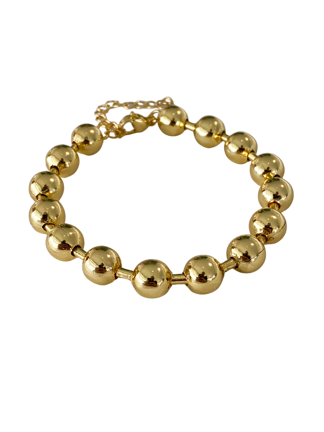 18K Gold Plated Big Beads Bracelet