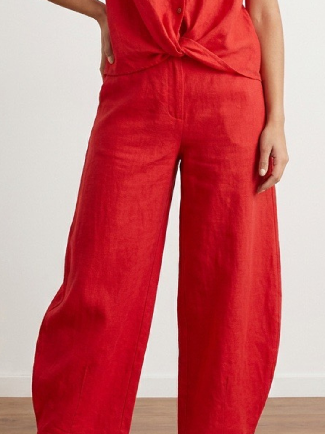 Italy Linen Red Barrel Pant