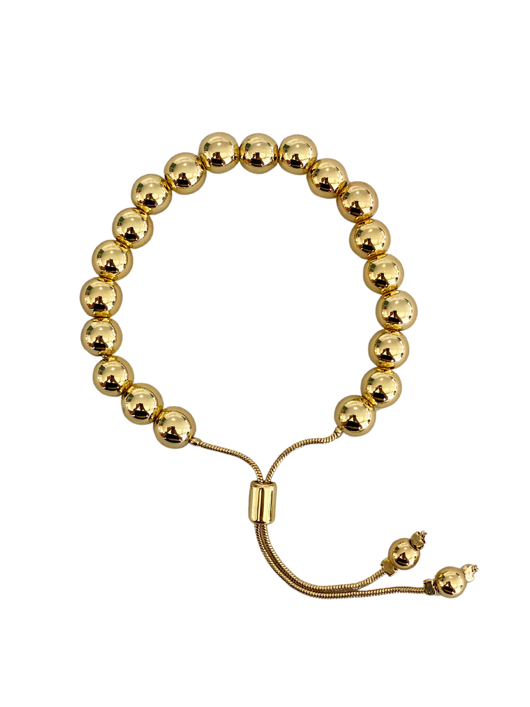 18K Gold Plated Adjustable Beaded Bracelet