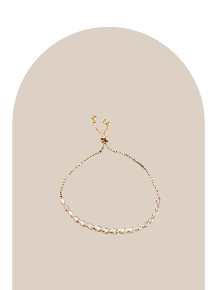 Gold Plated Shiny Ajustable Bracelet