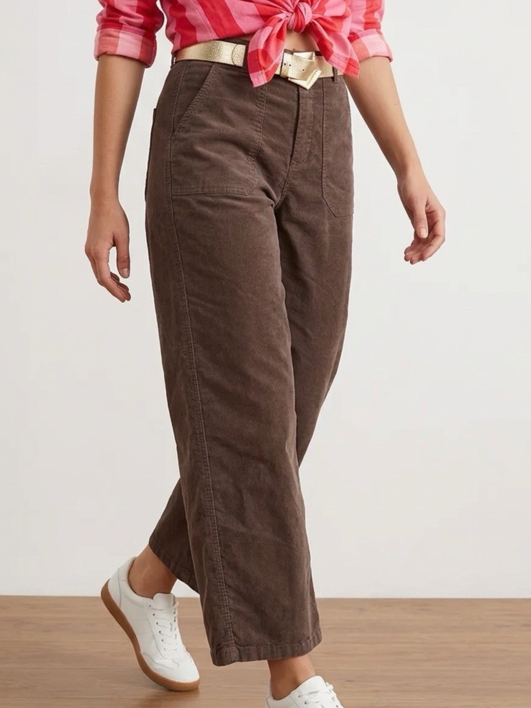 Italy Belted Chocolate Barrel Pant
