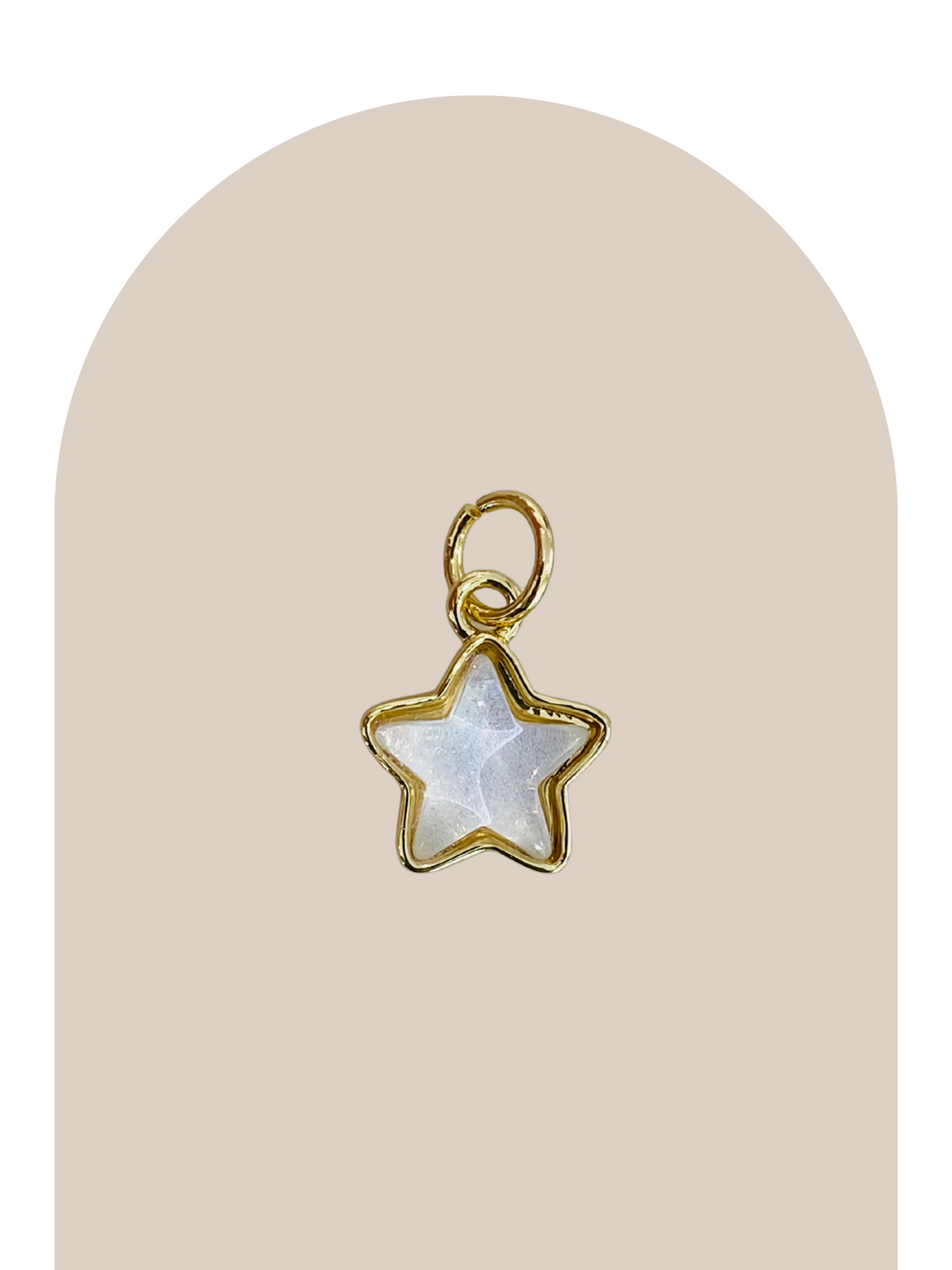 Gold Plated Glitter Star Charm