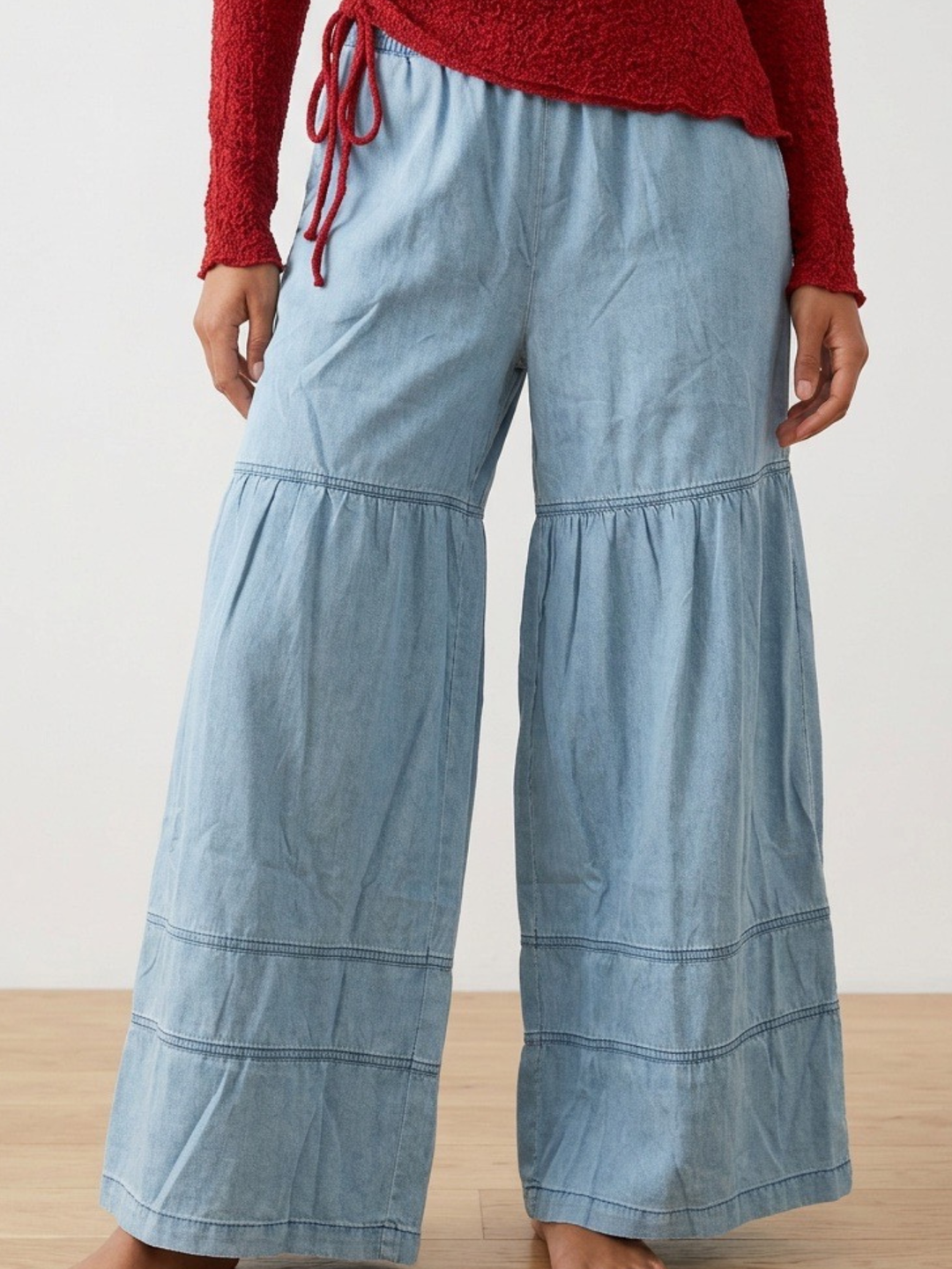 Light Denim Palazzo