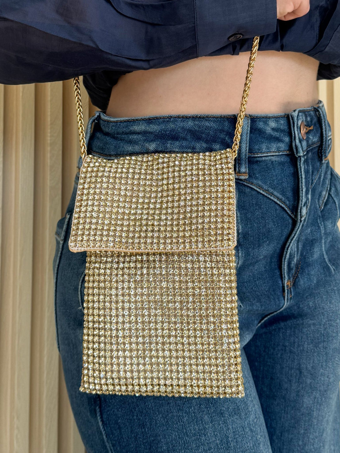 Pave Crystal Mini Crossbody