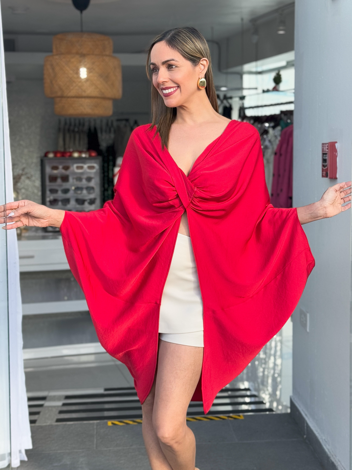 Oversized Red Blouse