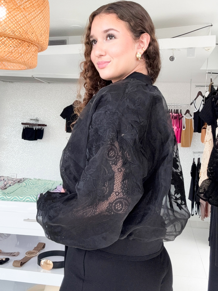 Lace Jackets Black
