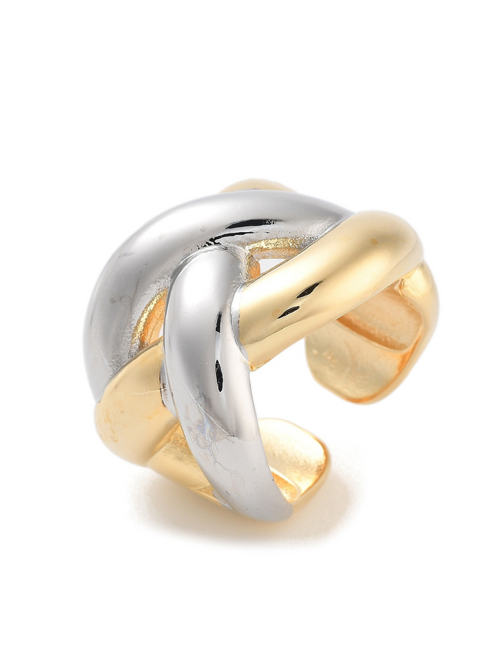 18K Gold Plated Two Tone Ring