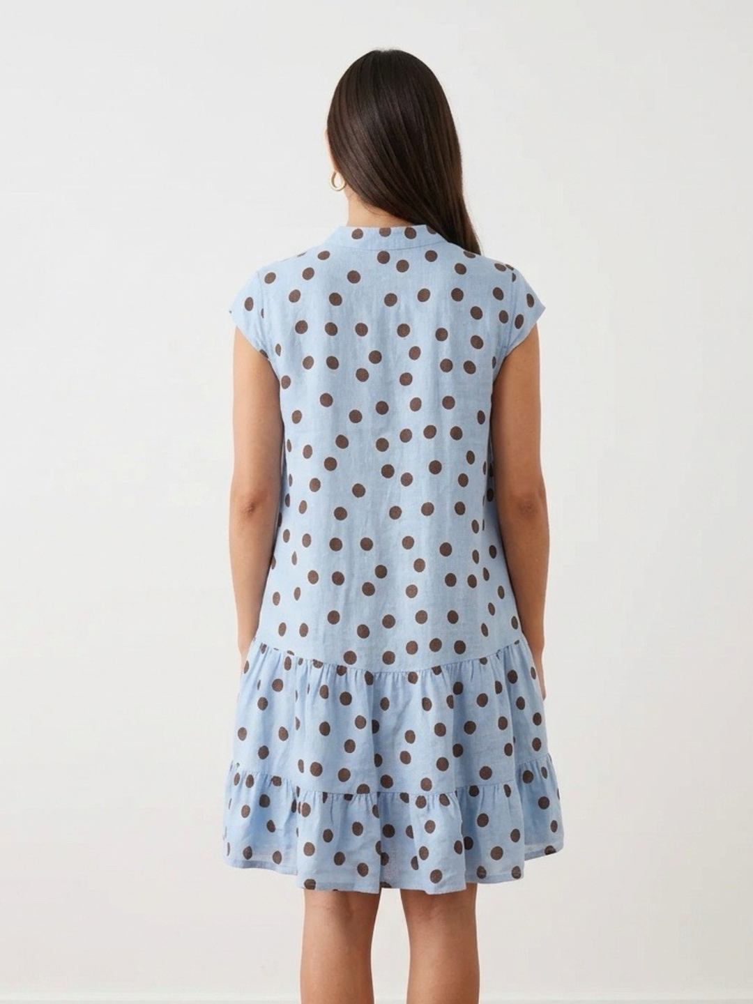 Italy Ruffle Dots Mini Dress