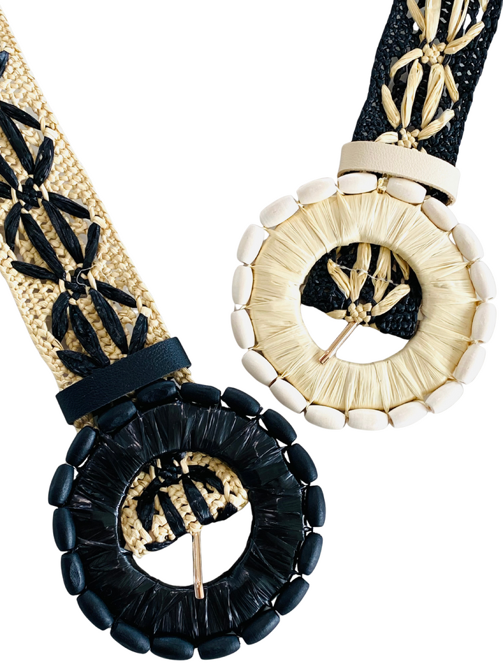Raffia Waist Belt