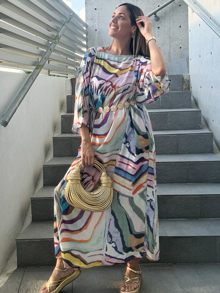 Oversized Abstract Maxi Dress