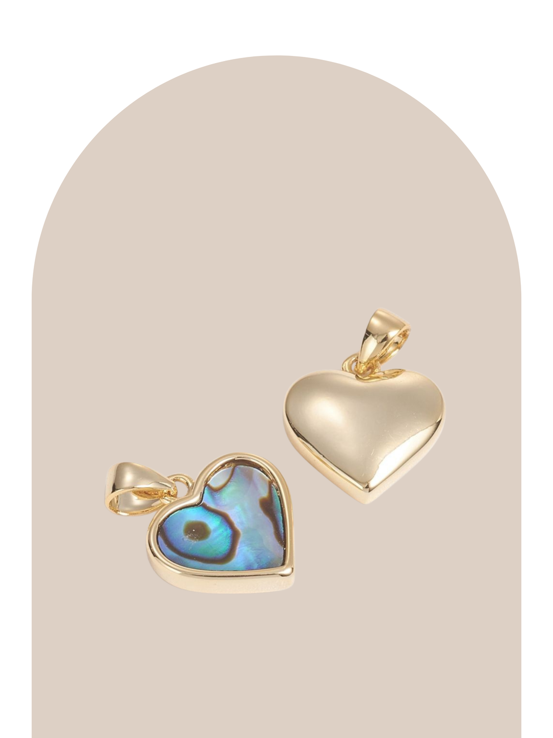 Gold Plated Marble Heart