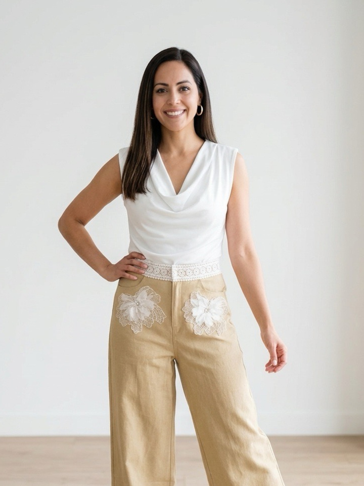 Italy One Size White Crowd Neck Bodysuit