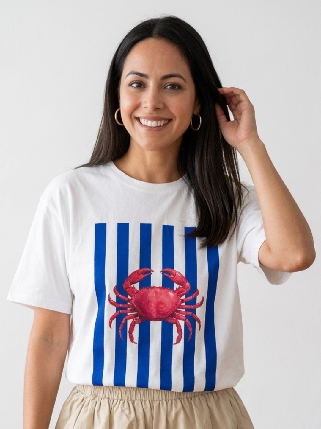 Italy Crab Blue Stripe Shirt