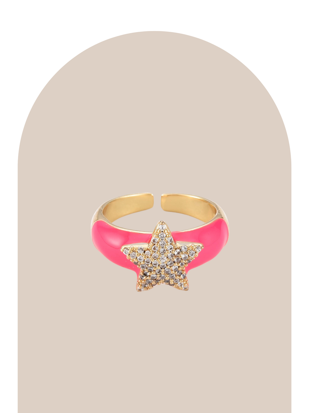 16K Gold Plated Star Ring